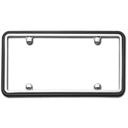 CRUISER ACCESSORIES Cruiser Accessories 63350 Two Tone License Plate Frame; Chrome And Black 63350